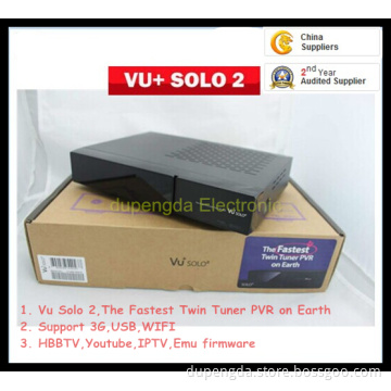 2014 Vu+ Solo2 Twin Tuner Decoder Linux HD Vu Solo 2 1300 MHz CPU DVB-S2 Twin Digital Satellite Receiver Vu Solo2 Samsat HD